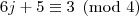 6j+5\equiv 3\pmod{4}