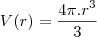 V(r)= \frac{4\pi.r^3}{3}
