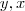 y,x