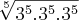 \sqrt[5]{{3}^{5}.{3}^{5}.{3}^{5}}