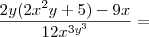 \frac{2y(2{x}^{2}y+5)-9x}{12{x}^{3{y}^{3}}}=