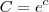 C= e^c