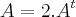 A = 2.{A}^{t} A = 2.{A}^{t}