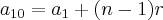 a_{10} = a_1 + (n - 1)r