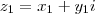 z_1 = x_1 + y_1i z_1 = x_1 + y_1i