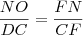 \frac{NO}{DC}=\frac{FN}{CF}