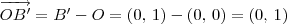 \overrightarrow{OB^\prime} = B^\prime - O = (0,\, 1) - (0,\, 0) = (0,\, 1) \overrightarrow{OB^\prime} = B^\prime - O = (0,\, 1) - (0,\, 0) = (0,\, 1)