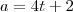 a=4t+2 a=4t+2
