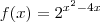 f(x) = 2^{x^2-4x f(x) = 2^{x^2-4x