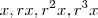 x,rx,r^2x,r^3x x,rx,r^2x,r^3x