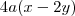 4a(x-2y)