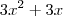 {3x}^{2}+3x {3x}^{2}+3x