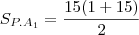 {S}_{{P.A}_{1}}=\frac{15(1+15)}{2}