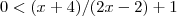 0 < (x+4)/(2x-2) + 1 0 < (x+4)/(2x-2) + 1
