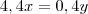 4,4x=0,4y