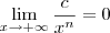 \lim_{x \to +\infty} \frac{c}{x^n} = 0