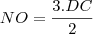 NO=\frac{3.DC}{2}