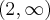 \left(2,\infty \right) \left(2,\infty \right)