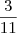 \frac{3}{11} \frac{3}{11}