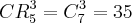 CR_{5}^{3} = C_{7}^{3} = 35 CR_{5}^{3} = C_{7}^{3} = 35