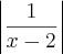 \left|\frac{1}{x-2} \right| \left|\frac{1}{x-2} \right|