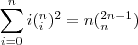 \sum_{{i}={0}}^{n}i(_{i}^{n}\textrm{})^2=n(_{n}^{2n-1}\textrm{})