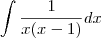 \int\frac{1}{x(x-1)} dx