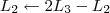 L_2 \leftarrow 2L_3 - L_2