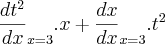 {\frac{d{t}^{2}}{dx}}_{x=3}.x+{\frac{dx}{dx}}_{x=3}.{t}^{2} {\frac{d{t}^{2}}{dx}}_{x=3}.x+{\frac{dx}{dx}}_{x=3}.{t}^{2}