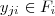 y_{ji} \in F_i y_{ji} \in F_i