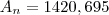 {A}_{n}=1420,695 {A}_{n}=1420,695