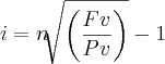 i= n\sqrt[]{\left(\frac{Fv}{Pv} \right)}-1