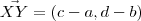 \vec{XY} = (c - a, d - b) \vec{XY} = (c - a, d - b)