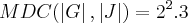 MDC(\left|G \right|,\left|J \right|)={2}^{2}.3
