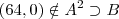 (64,0) \notin A^2 \supset B (64,0) \notin A^2 \supset B