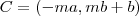 C = (-ma, mb+b)