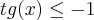 tg(x) \leq -1 tg(x) \leq -1
