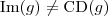 \textrm{Im}(g) \neq \textrm{CD}(g) \textrm{Im}(g) \neq \textrm{CD}(g)