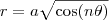 r=a\sqrt{\cos (n\theta )}
