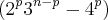 ({2}^{p}{3}^{n-p} - {4}^{p}) ({2}^{p}{3}^{n-p} - {4}^{p})