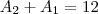A_2+A_1=12