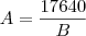 A=\frac{17640}{B}