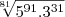\sqrt[81]{5^{91}.3^{31}}