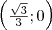 \begin{pmatrix}
\frac{\sqrt{3}}{3};0
\end{pmatrix} \begin{pmatrix}
\frac{\sqrt{3}}{3};0
\end{pmatrix}