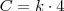 C = k \cdot 4