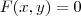 F(x,y)=0 F(x,y)=0