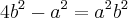 4{b}^{2} - {a}^{2}={a}^{2}{b}^{2}