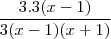 \frac{3.3(x-1)}{3(x-1)(x+1)}