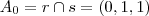 A_0 = r\cap s = (0,1,1)