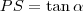 PS=\tan\alpha